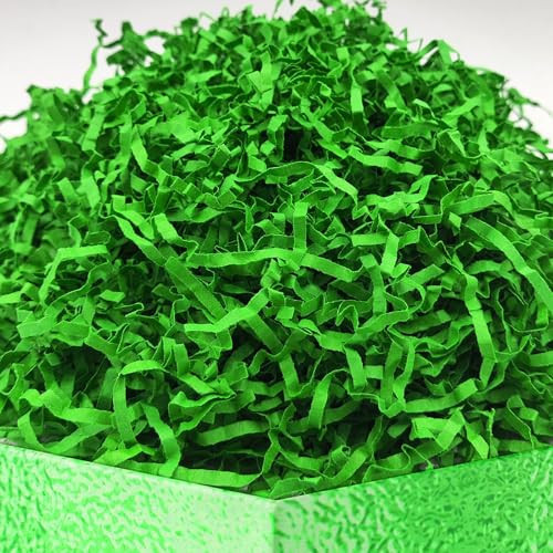 DOTUHAO Shredded Paper For Gift Baskets, Green Crinkle Paper Filler, Crinkle Cut Paper Shred For Birthdays, Weddings,Boxes Bags, Christmas, Basket Filler,Anniversaries,Gift Wrapping (Green, 4 oz) | Amazon (US)