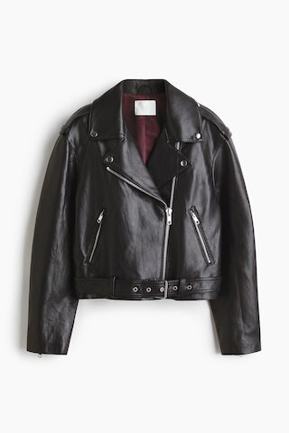 H & M - Bikerjacke mit Coating - Schwarz | H&M (DE, AT, CH, NL, FI)
