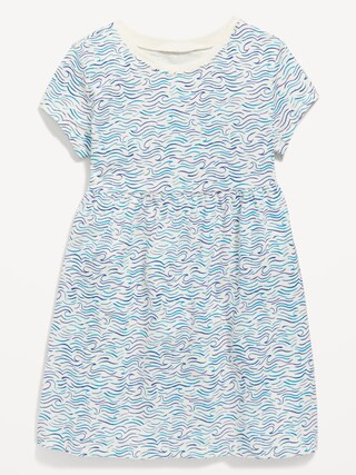 Short-Sleeve Fit & Flare Dress for Toddler Girls | Old Navy (US)