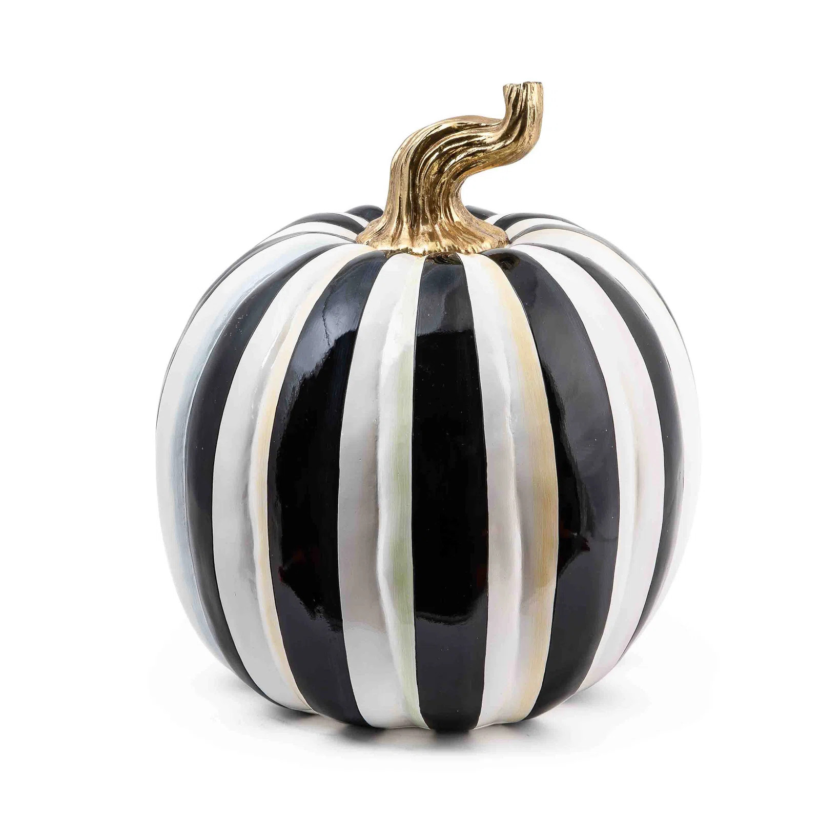 Courtly Stripe Glossy Large Pumpkin | Wayfair North America