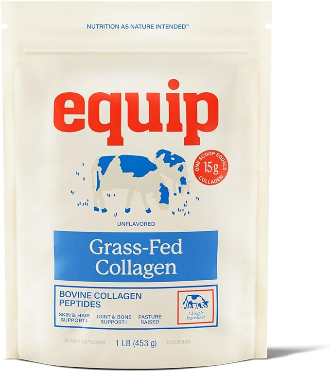 Equip Foods Grass Fed Collagen Powder | Hydrolyzed Bovine Collagen Peptides with Amino Acids | Pr... | Amazon (US)