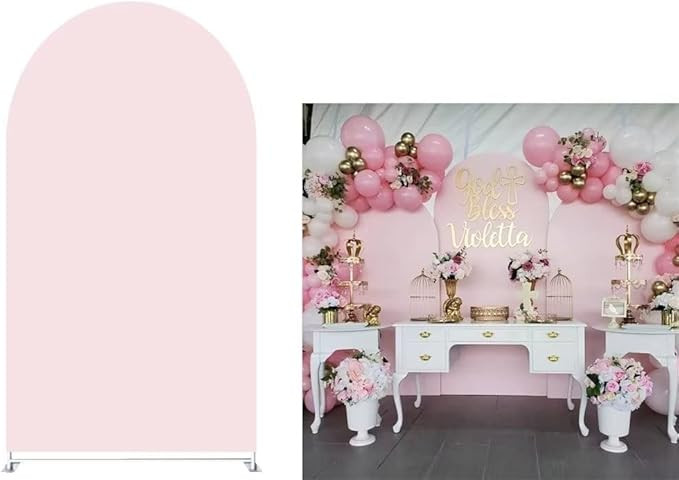 Arch Backdrop 2.5X6ft Pink Arched Wall Covers Stretchy Photography Background for Party Decoratio... | Amazon (US)