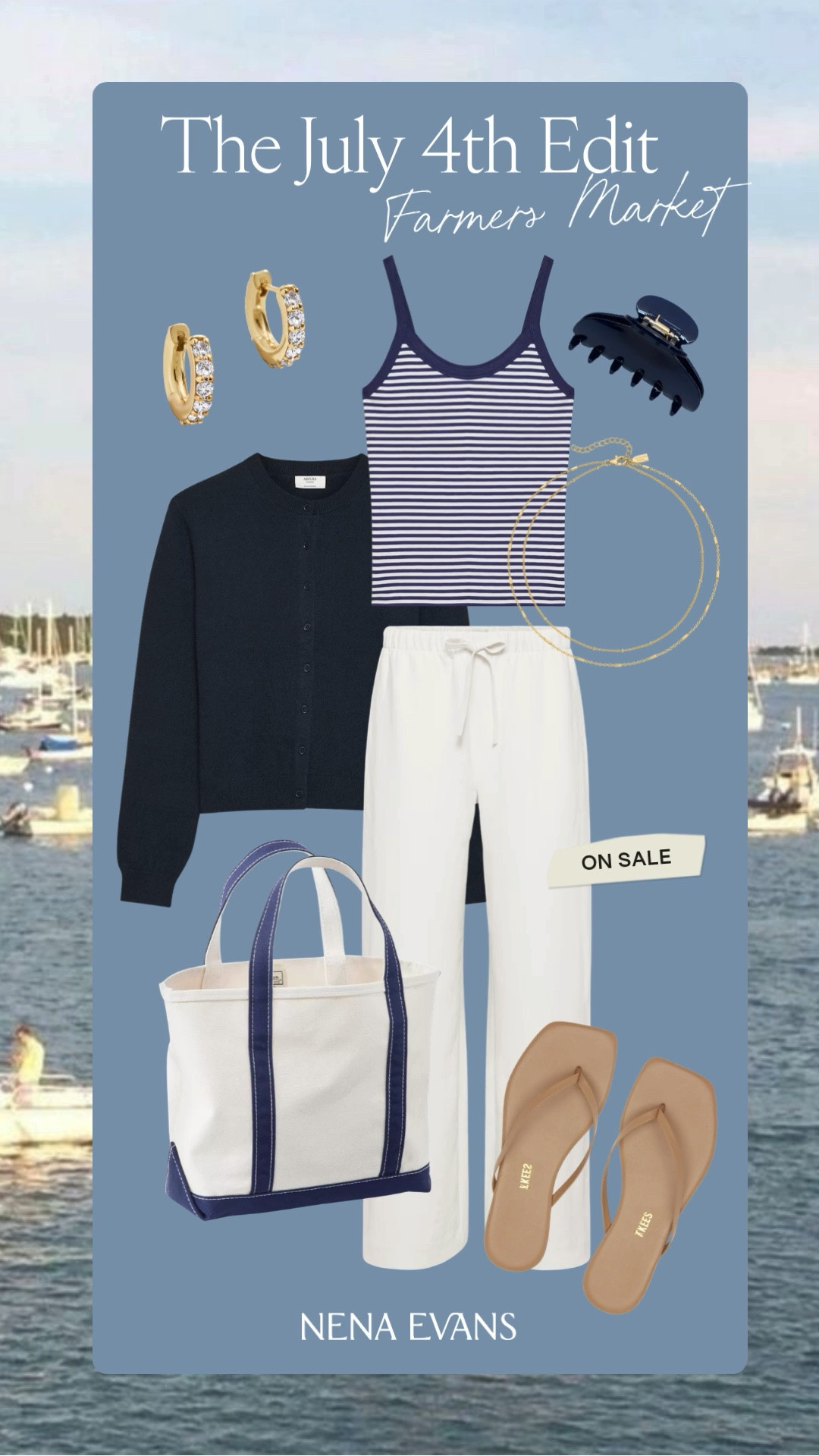 What to Wear: July 4th Outfit Inspo - Farmers Market 🫜 Up to 20% OFF striped tank, cashmere cardigan and wide leg pull on pants 

summer outfit, vacation outfit, mom outfit, postpartum outfit, viral pull on pants, Aritzia lodge pants, casual outfit, lunch outfit, errands outfit, 4th of july outfit

#LTKSaleAlert