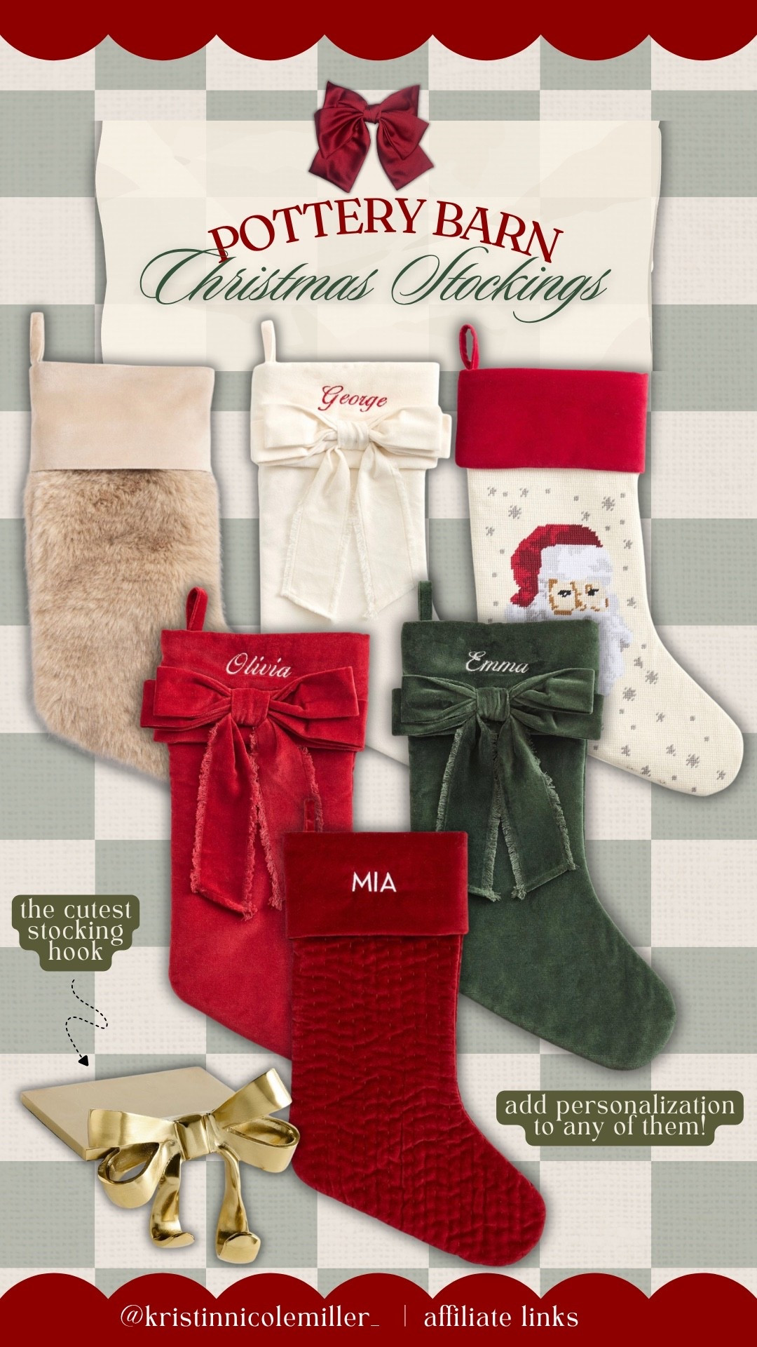 Pottery Barn’s stocking selection is 1000/10 👏 love the personalization option + endless designs! 

Seasonal Christmas decorations decor holidays red green white

#LTKmomlife #LTKHome #LTKSeasonal