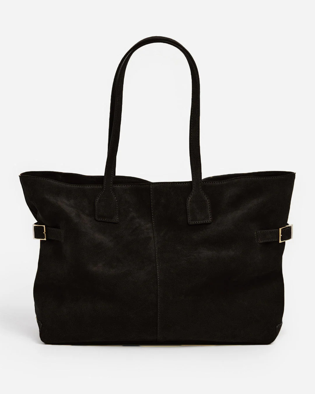Lesley Tote Bag Suede Black | Flattered