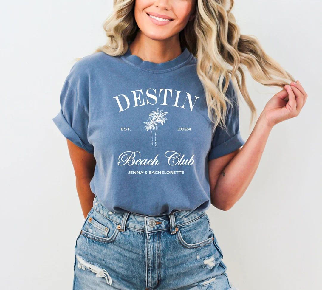 Custom Destin Bachelorette Party Shirts Beach Club. Social Club Shirts Scottsdale Luxury Shirts. ... | Etsy (US)