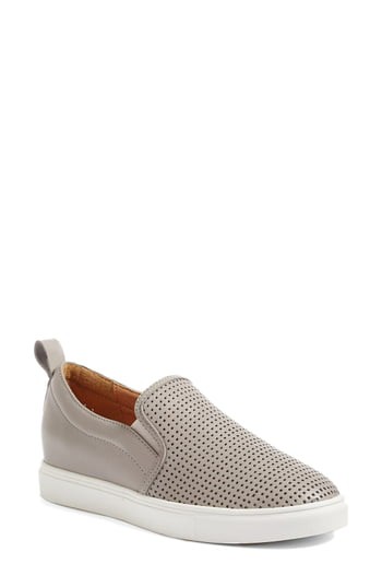 Women's Caslon Eden Perforated Slip-On Sneaker, Size 4 M - Grey | Nordstrom