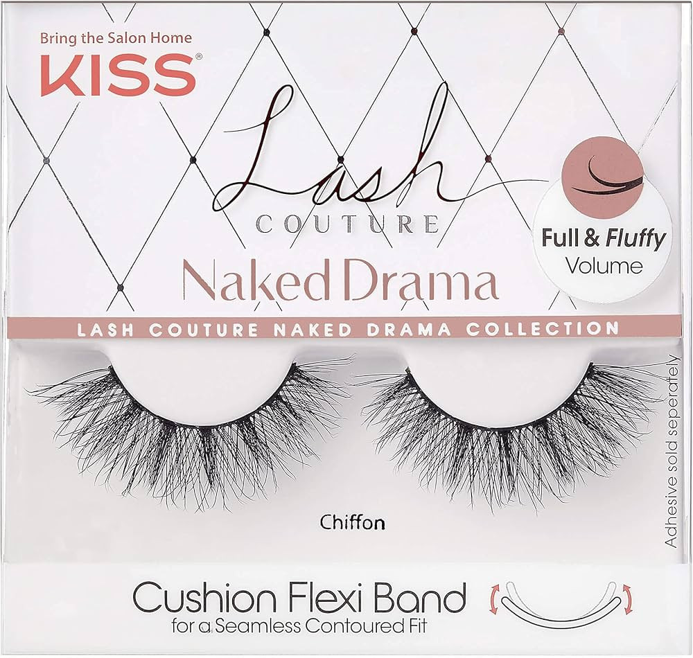 KISS Lash Couture Naked Drama Collection, Full & Fluffy Volume 3D Faux Mink False Eyelashes, Cush... | Amazon (US)