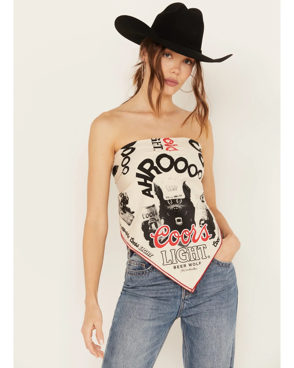 The Laundry Room Women's Coors Light Wolf Bandana Top White One Size  US | Walmart (US)