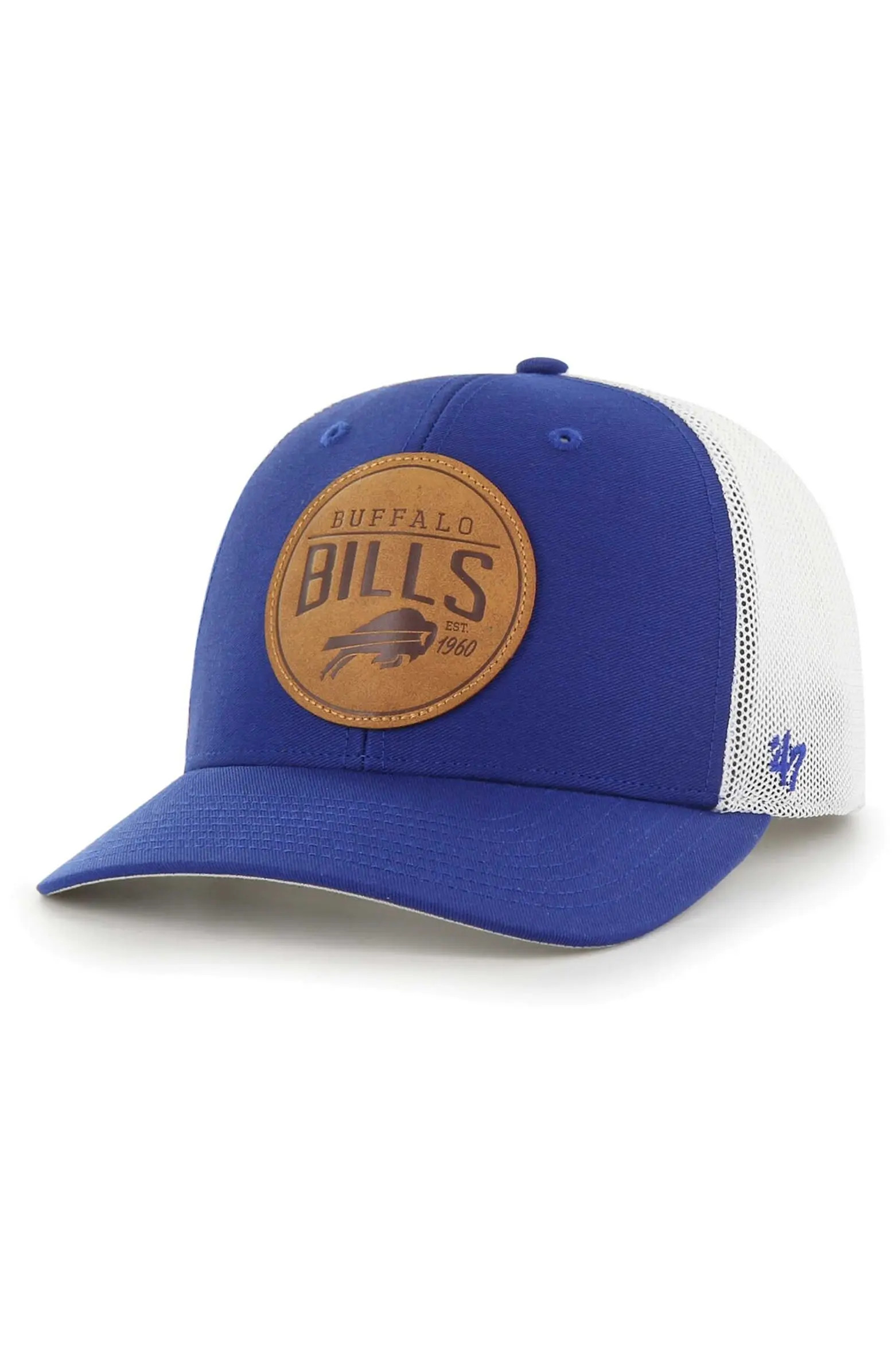 '47 Men's '47 Royal Buffalo Bills Leather Head Flex Hat | Nordstrom | Nordstrom