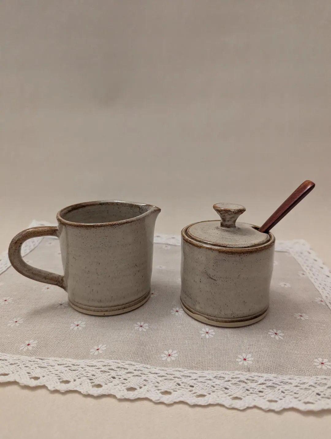 Cozy Handmade Pottery Farmhouse Creamer & Sugar Set | Etsy (US)