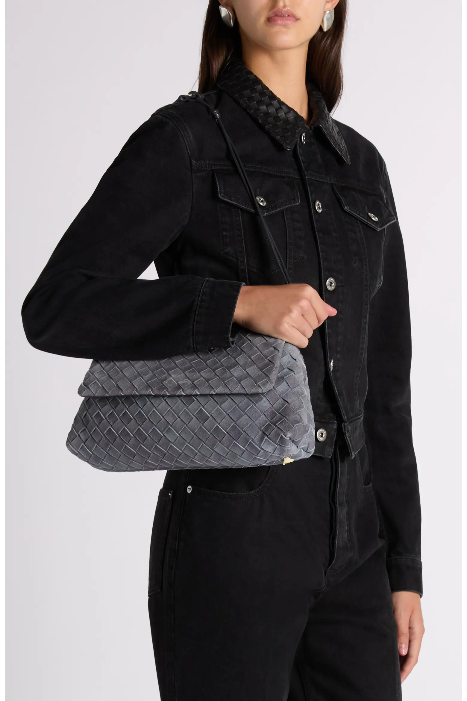 Large Intrecciato Suede Pouch (Women) | Nordstrom | Nordstrom