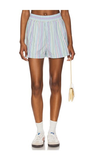 Free People Get Free Striped Pull On Short in Blue. - size S | Revolve Clothing (Global)