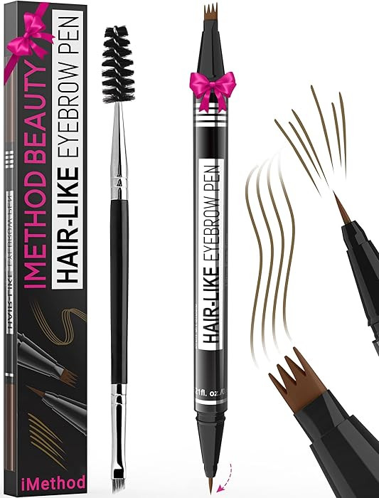 iMethod Eyebrow Pen - Eyebrow Pencil Magical 2-in-1 Eye Brow Pencils for Women with 4-Fork-Tip & ... | Amazon (US)