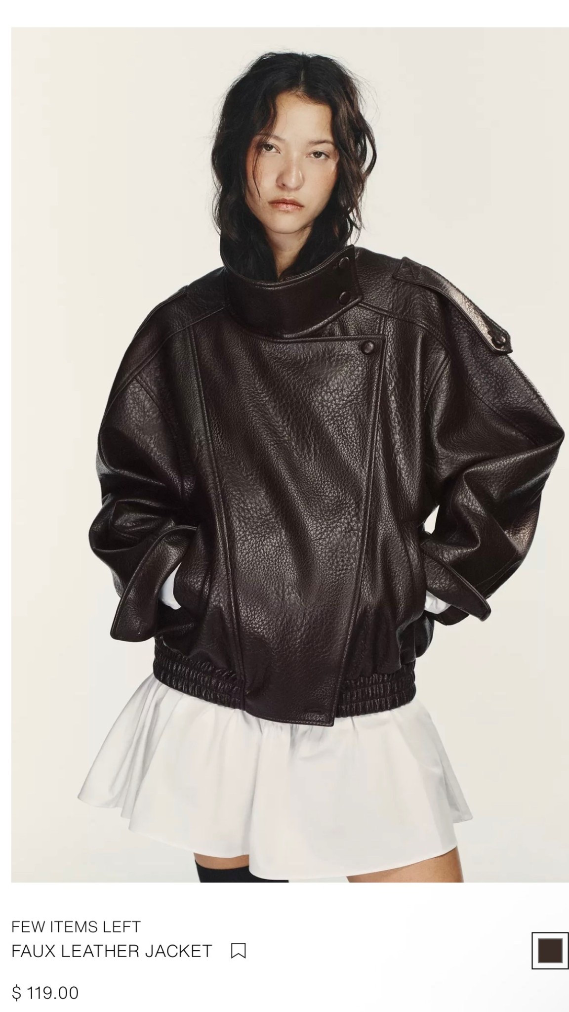 The viral Zara jacket is now available in brown!! Run don’t walk !!! 