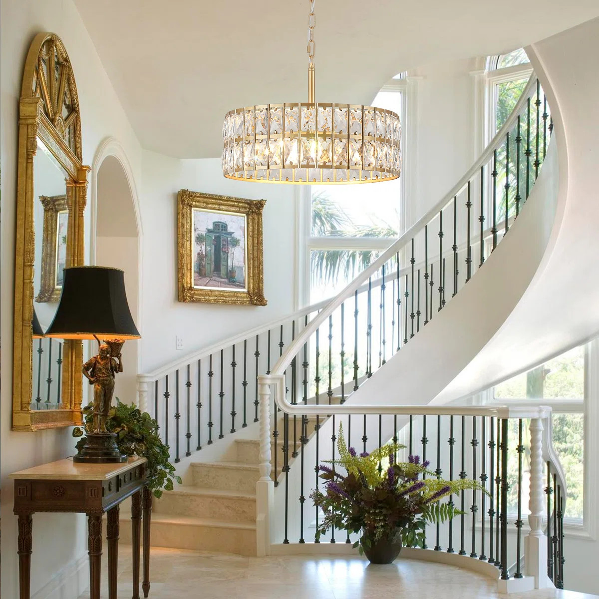 Khyryn Modern 5  Lights drum crystal chandelier | Wayfair North America