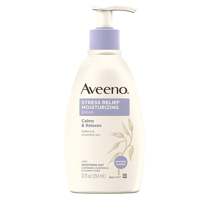 Aveeno Stress Relief Moisturizing Body Lotion, Lavender, 12 Fl Oz | Amazon (US)