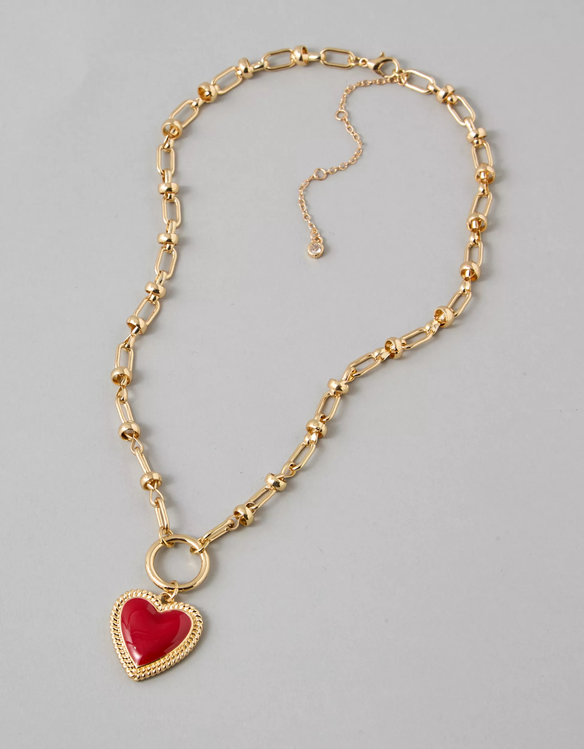 AE Red Heart Necklace | American Eagle Outfitters (US & CA)