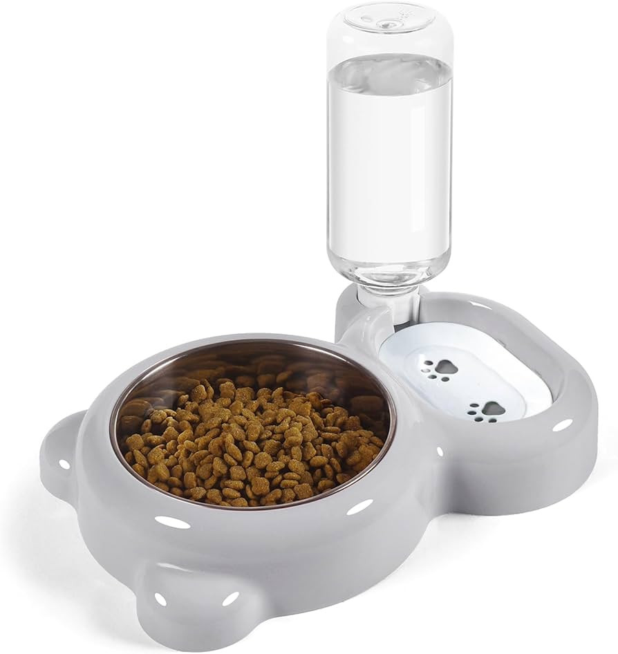 Azwraith Dog Bowls, Cat Food and Water Bowl Set with Water Dispenser and Stainless Steel Bowl for... | Amazon (US)