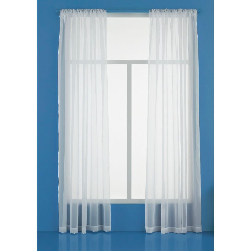 1pc 60&#34;x63&#34; Sheer Window Curtain Panel White - Room Essentials&#8482; | Target