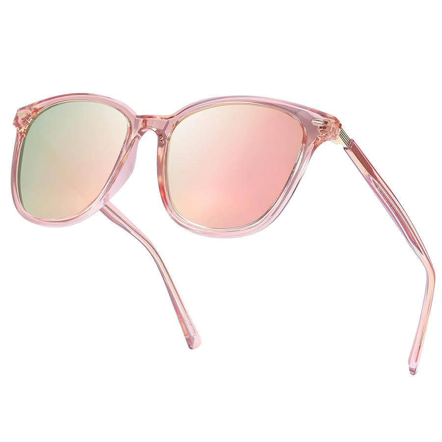 Myiaur Women's Polarized Sunglasses with Mirrored Lens & UV400 Protection - Trendy & Stylish Larg... | Amazon (US)
