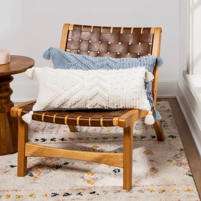 Oversize Embroidered Textured Lumbar Throw Pillow - Opalhouse™ | Target