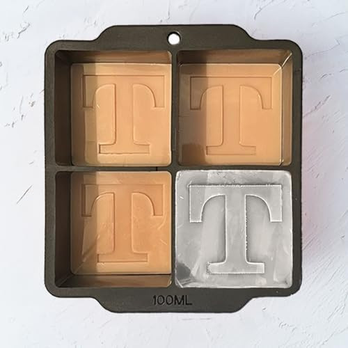 Letter T Monogram Ice Cube Mold Custom Ice Cube Mold 2 Inch Big Initials Silicone Ice Cube Tray G... | Amazon (US)