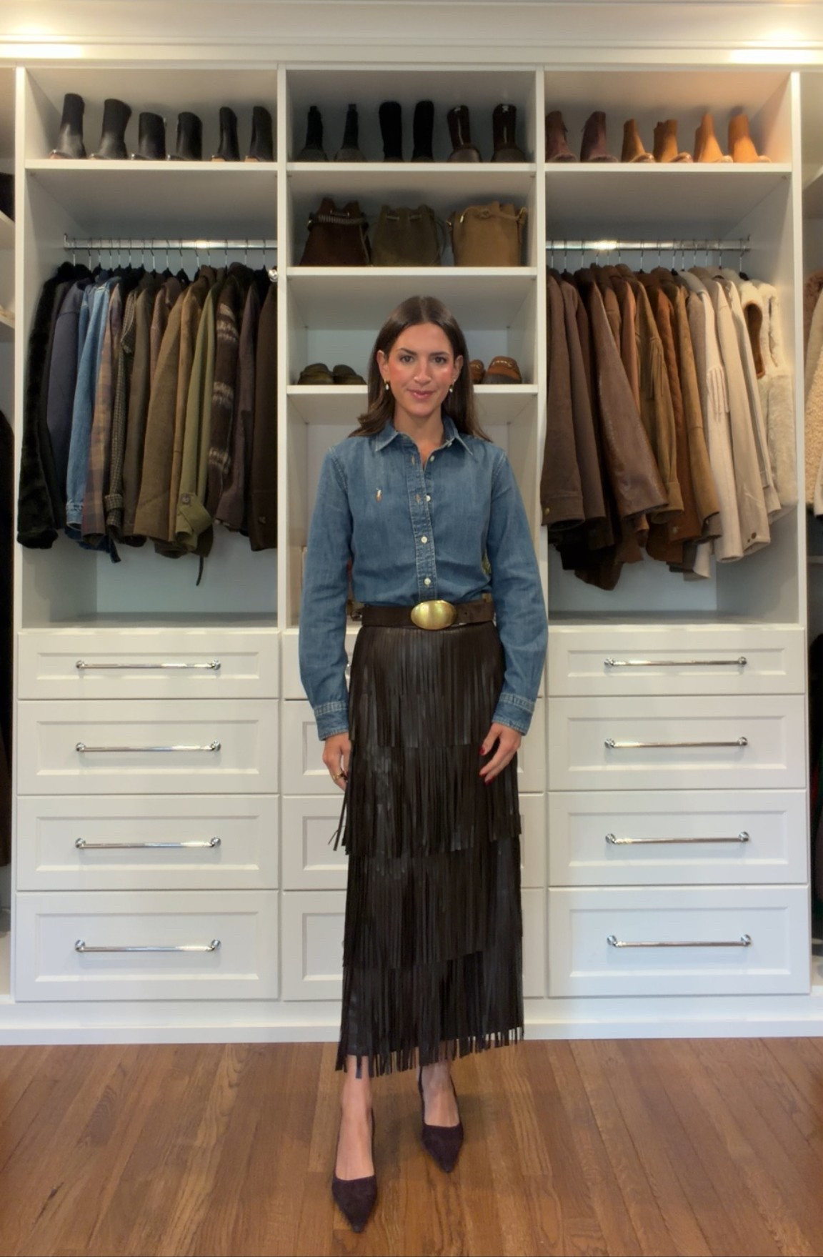 Fall outfit 
Fringe skirt 
Fall trends

#LTKNYFW #LTKdayinmylife #LTKootd