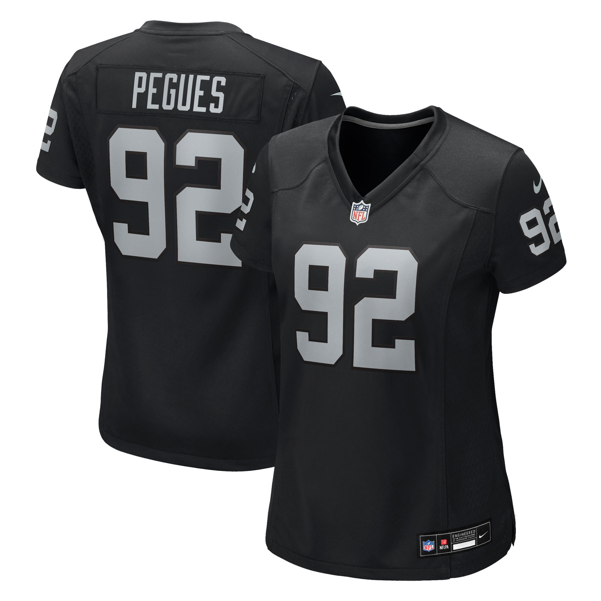 Women's Nike JJ Pegues Black Las Vegas Raiders Team Game Jersey | Fanatics