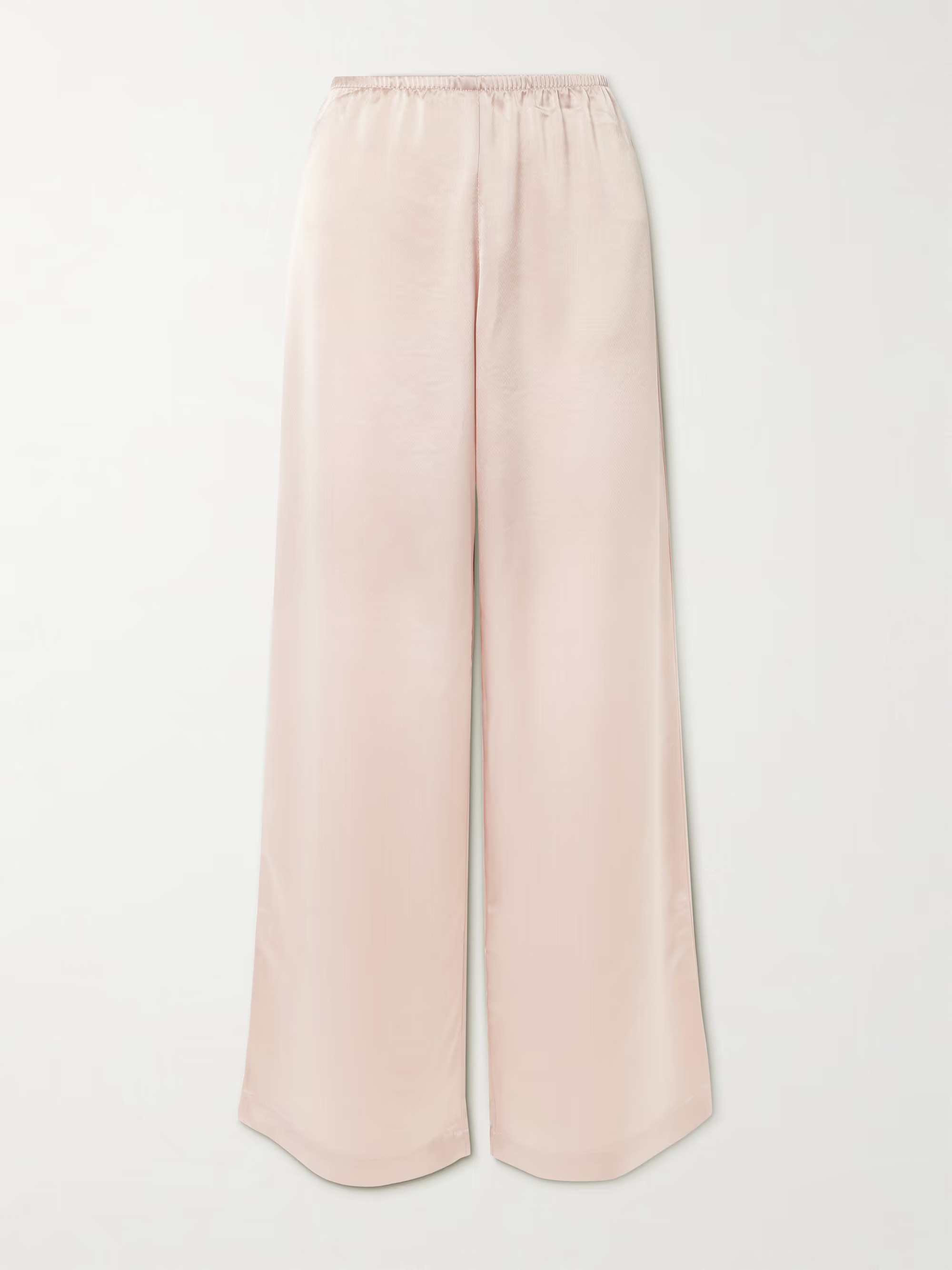 LESET Barb washed-satin wide-leg pants | NET-A-PORTER (US)