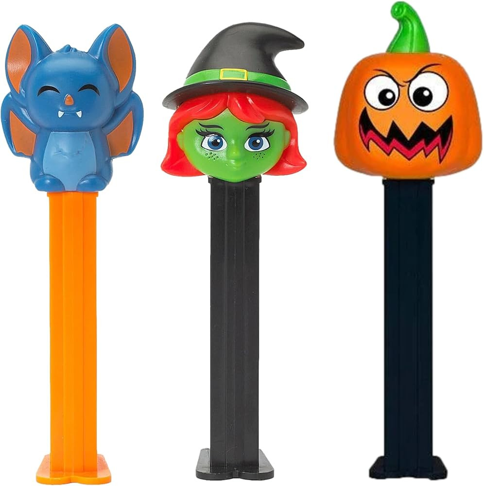 PEZ Halloween Candy Dispensers Set - Green Witch, Scary Pumpkin, and Vampire Bat Haloween PEZ Dis... | Amazon (US)
