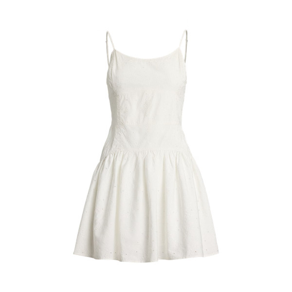 Eyelet Panelled Cotton Dress | Ralph Lauren (UK)