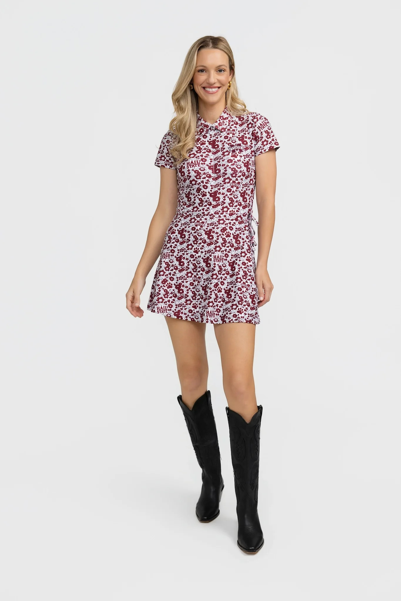Ivy Dress - Mississippi State Poppies | Smith and Quinn