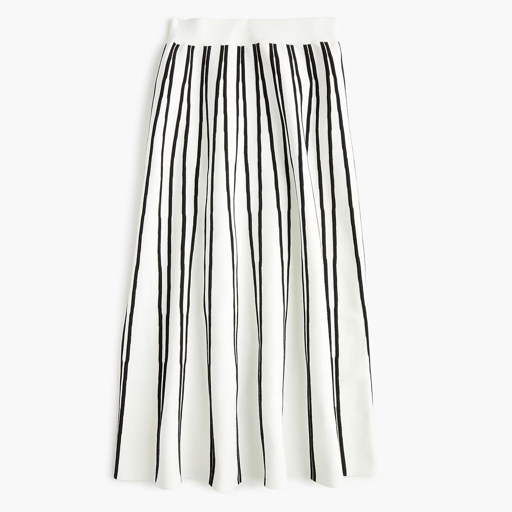 Pull-on flare sweater skirt in textured stripe | J.Crew US