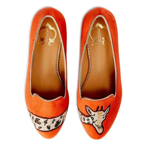 C. Wonder Women's Giraffe Embroidered Smoking Flats | Walmart (US)