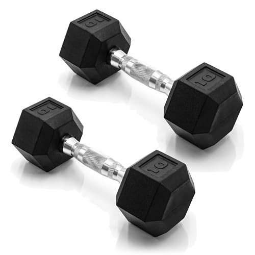 CAP Barbell 10 LB Pair Coated Hex Dumbbell Weight | Amazon (US)