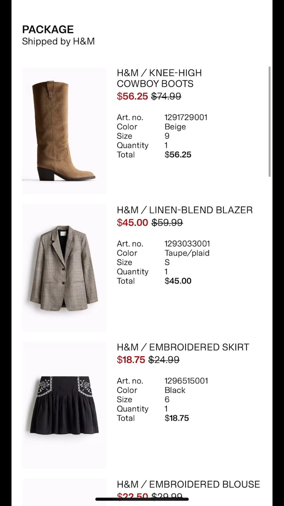 just ordered from h&m…all this for $250! thanks to 25% off orders over $125!! 

• brown suede knee high boots. are you kidding me!

• oversized linen plaid blazer. perfect for fall. work and everyday style!

• embroidered set. perfect for concerts. and boho fall vibes! 

• brown suede bag. can get enough! 

• cream knotted bag. super super cool! and at $30…steal! 

• chunky bracelet with some fall tones. love it.

• ok, this hinged bracelet i’m planning to attached around the arms of sweaters that i throw over my shoulders. make sense? will post soon! 

• love necklace. standard! 



h&m order. fall style. fall finds. effortless style. concert outfit.


#LTKSeasonal #LTKSaleAlert #LTKFindsUnder100