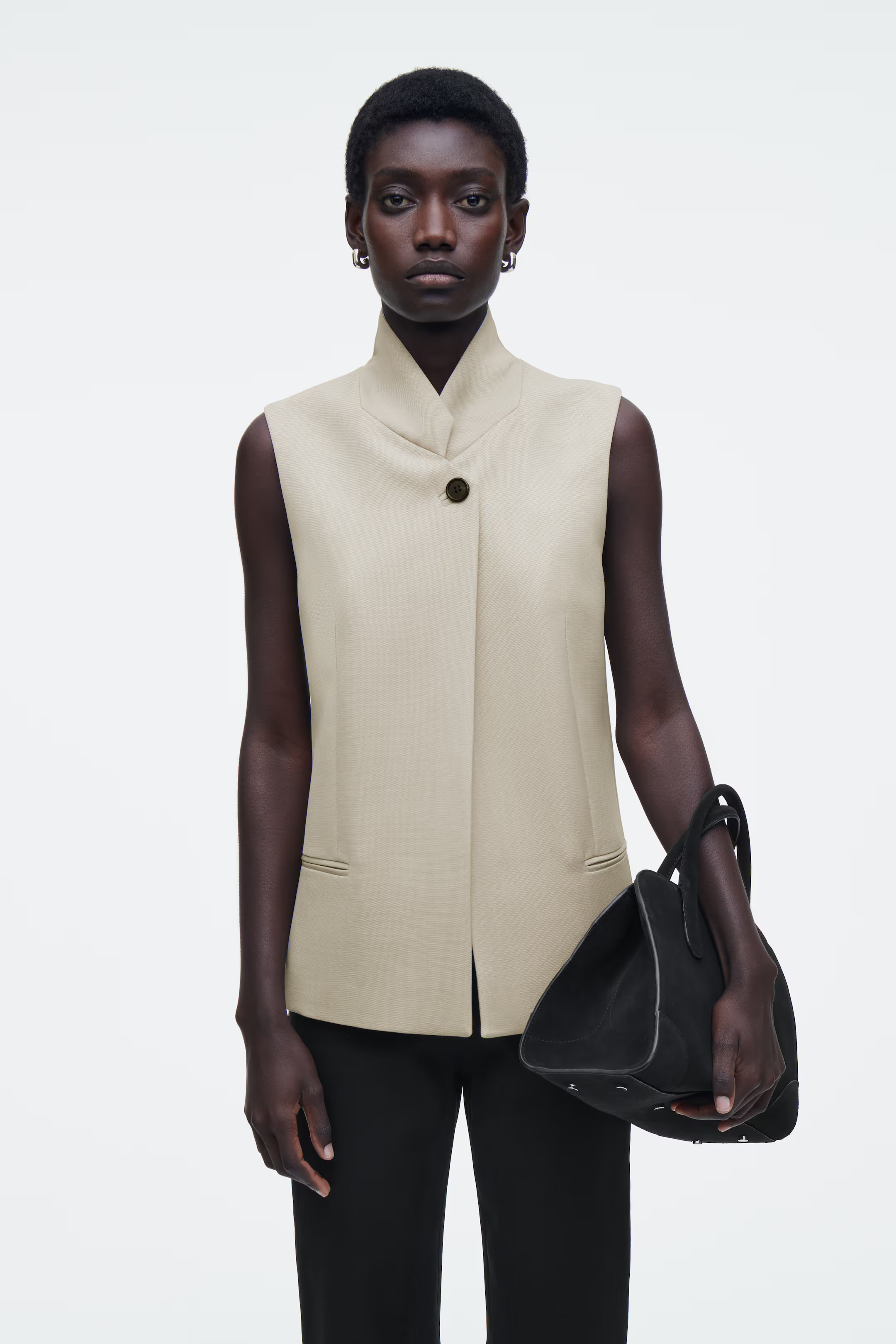 LONGLINE WOOL WAISTCOAT - CAPPUCCINO - Ladies | H&M GB | H&M (UK, MY, IN, SG, PH, TW, HK)