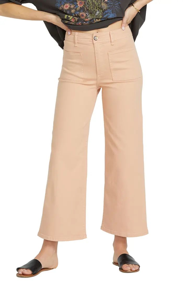 Free Spirit Stretch Cotton Crop Wide Leg Pants | Nordstrom