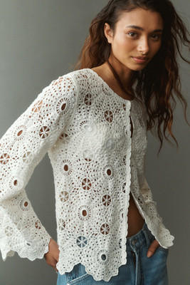 NVLT Crochet Knit Jacket | Anthropologie (US)