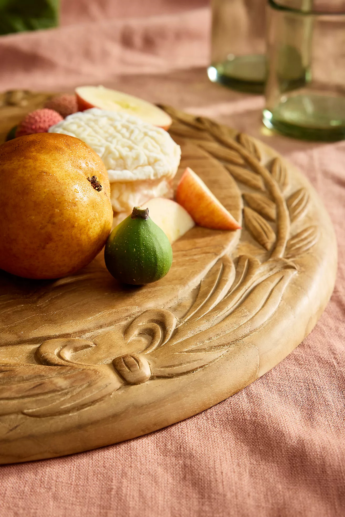 Carved Teak Gather Serving Board | Anthropologie (US)