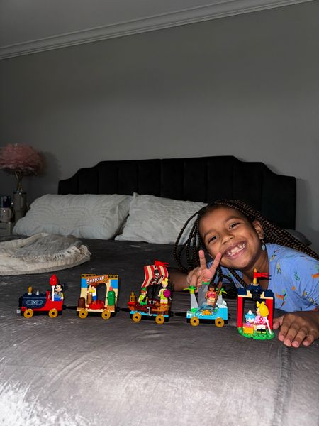 Gigi finally built her beautiful @disney Lego 100 Celebration Train 🚂 #disney #toys #lego 

#LTKKids #LTKFamily #LTKSeasonal