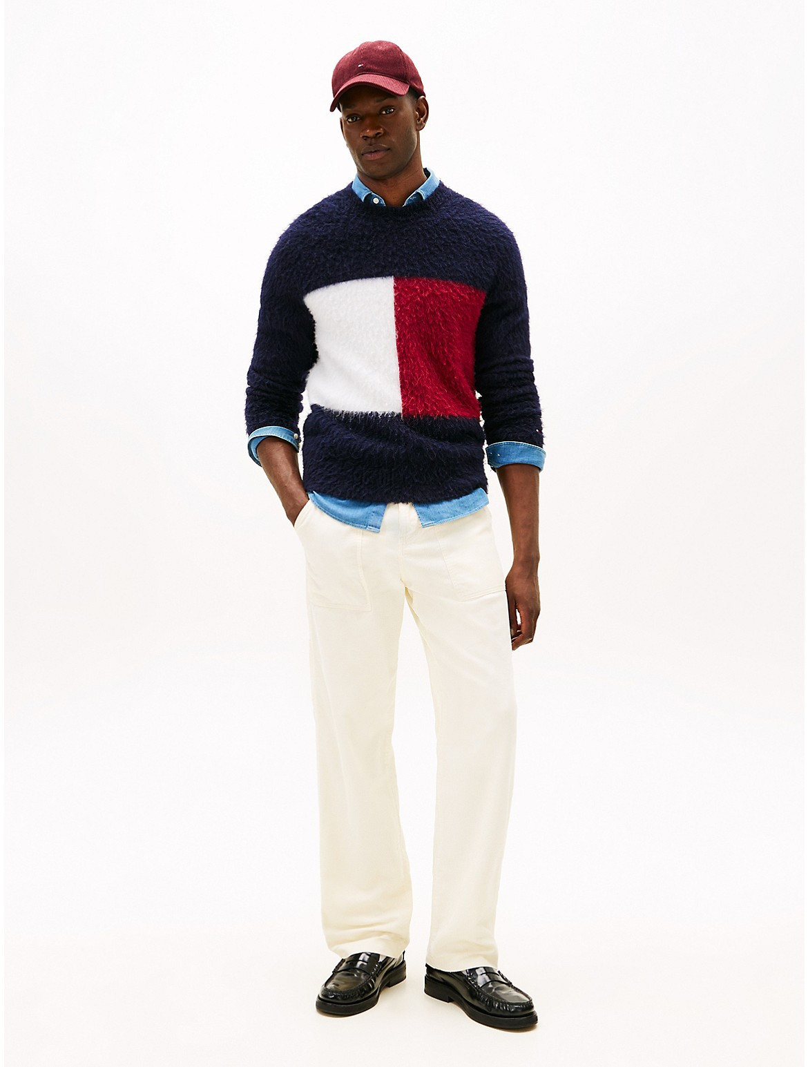 Tommy Hilfiger Men's Straight Fit Corduroy Carpenter Pant - White - 31W x 32L | Tommy Hilfiger (US)