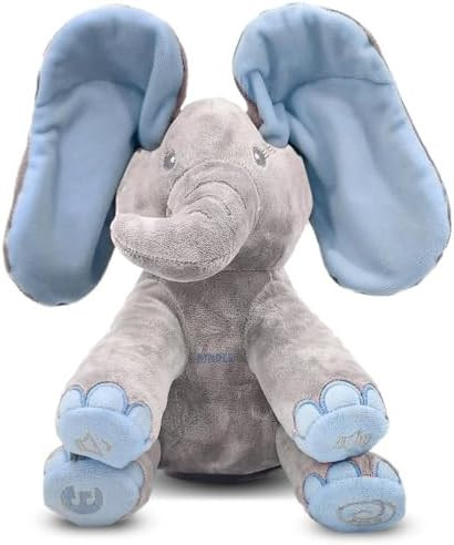 Dimple Kyle Peek A Boo Elephant Toy, Interactive Singing Stuffed Elephant Plush with Moving Ears,... | Amazon (US)