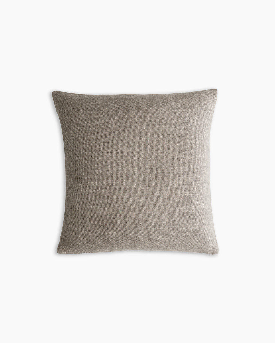 Quince | Luxe Linen Pillow Cover in Warm Grey, Size 12x20 | Quince