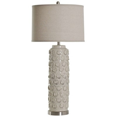 Ceramic Table Lamp Off-White - StyleCraft: Modern Linen Shade, Adjustable Head Tilt, UL Listed, E26 Socket | Target