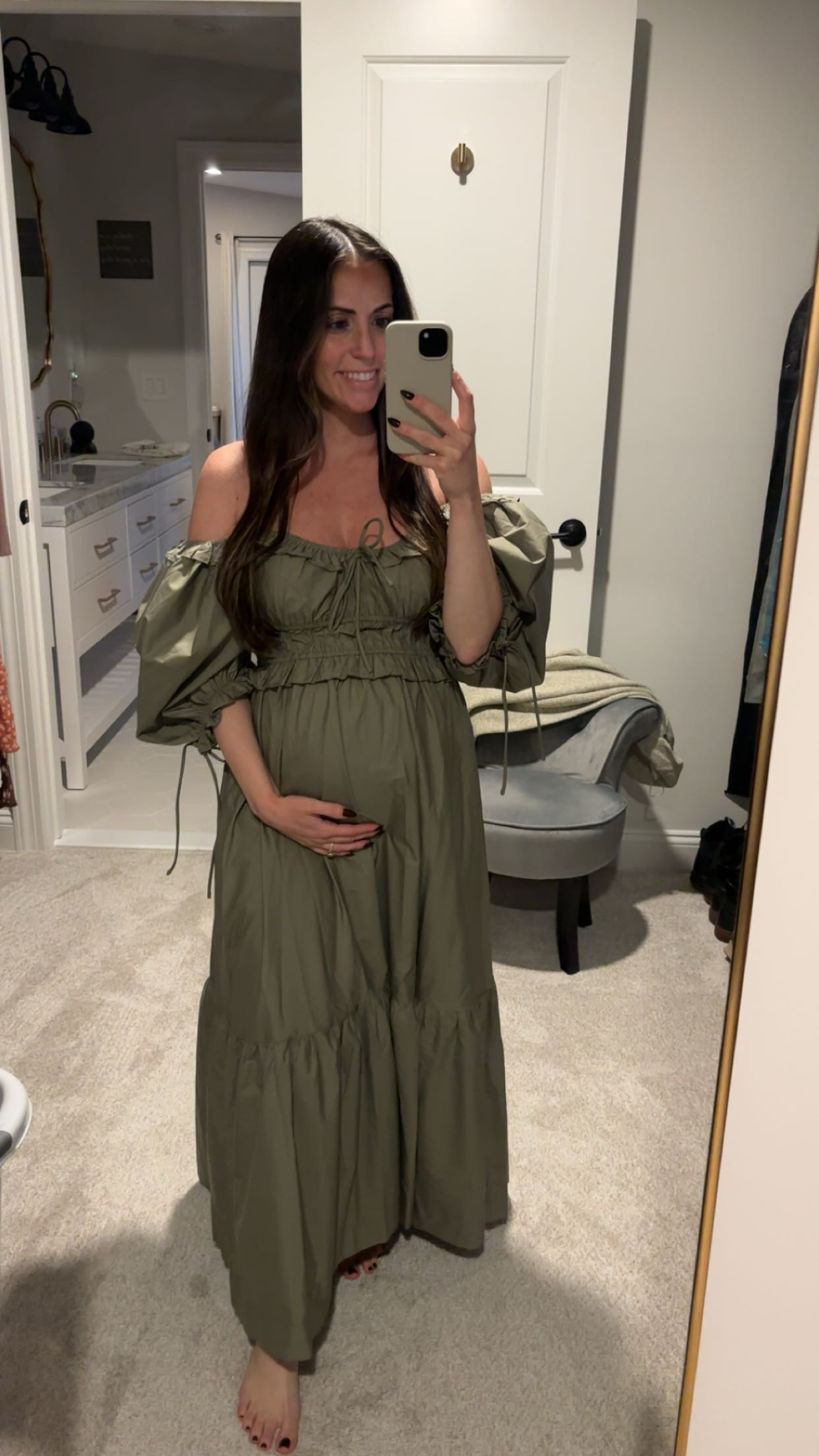 The cutesttt dress for pregnant mamas!! This would be such a great dress for holiday pictures, maternity pics, or hosting holiday dinners. So flattering! Added other adorable bump-friendly styles from Worth Collective, too! 

#LTKBump #LTKFindsUnder100