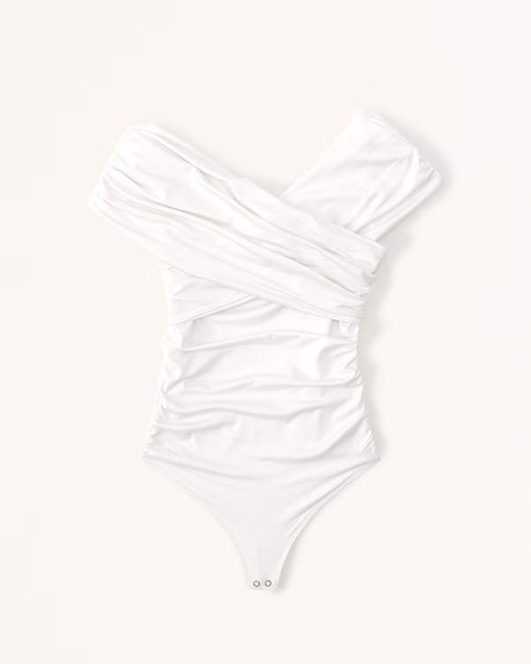 Women's Sleek Seamless Ruched Wrap Bodysuit | Women's Tops | Abercrombie.com | Abercrombie & Fitch (US)