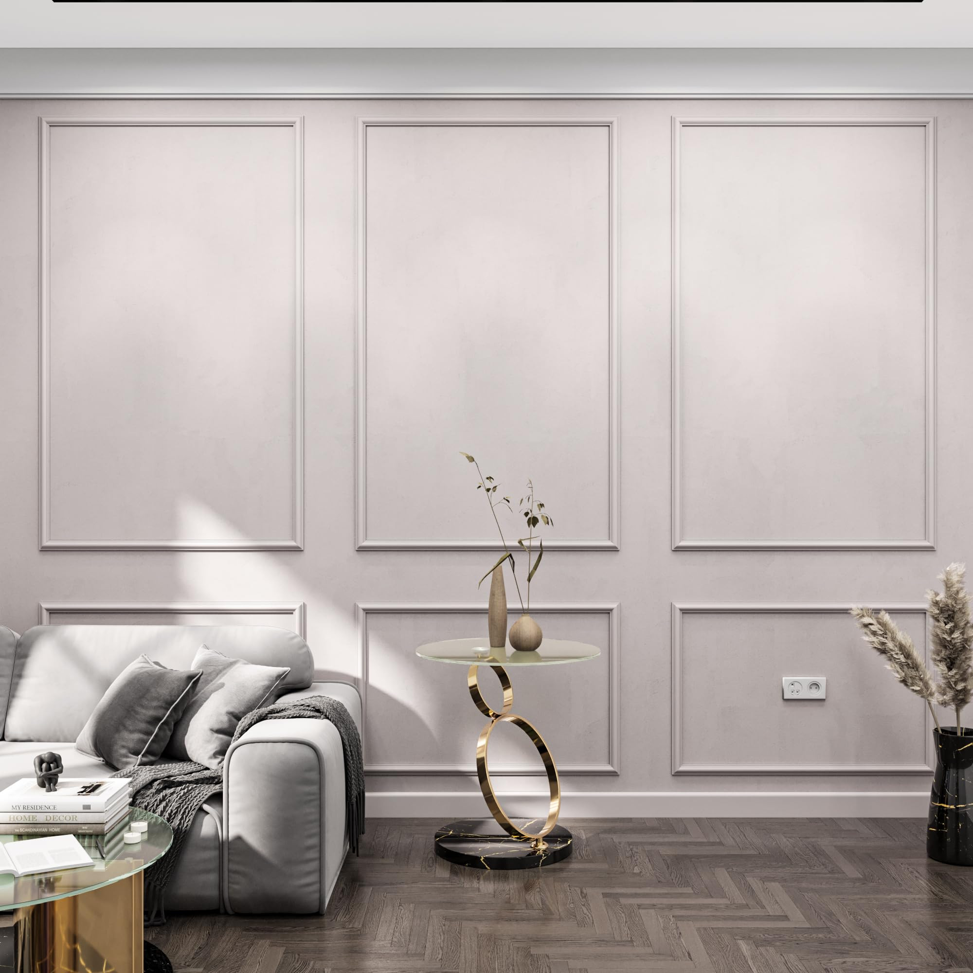 Wall Molding Kit for Interior Walls – Pre-Cut Factory Primed Trim Set for Decorative Panel Look... | Amazon (US)