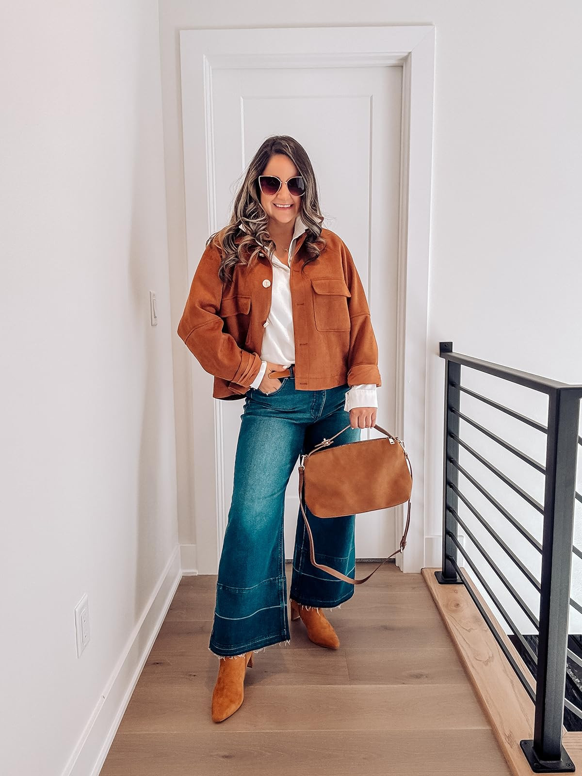 Faux Suede Casual Jacket Outfit  | Amazon (US)